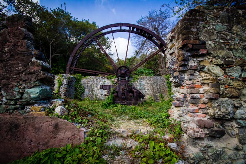 Waterwheel Тобаго стоковые фото Waterwheel Тобаго стоковые фото
