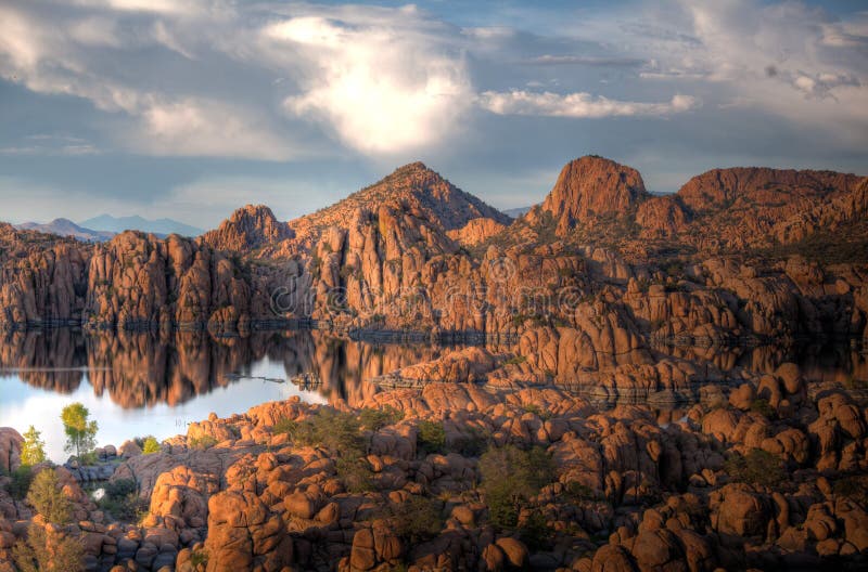 Watson jeziora park Arizona i Granitowy Dells prescott zdjęcia royalty free Watson jeziora park Arizona i Granitowy Dells prescott zdjęcia royalty free