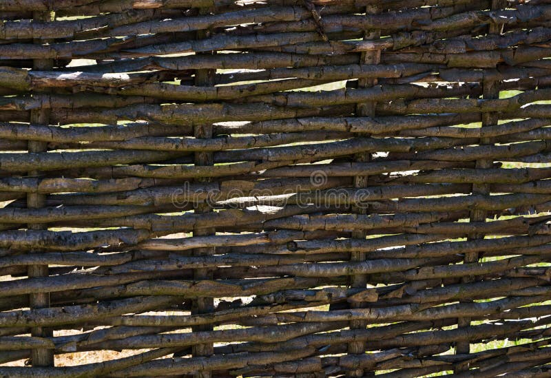 Wooden Wattle Fencing stock photo. Image of boundary 261068544