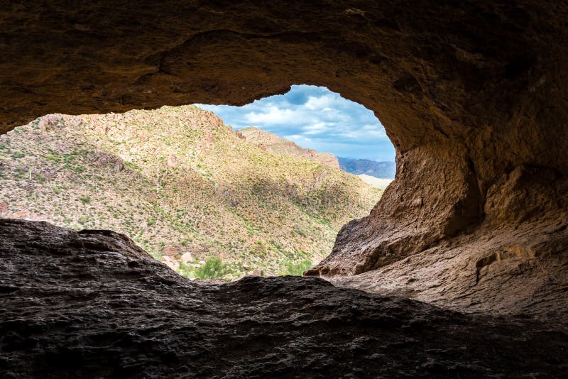 Wave Cave in Superstition Mountains Stock Photo Image of mountains