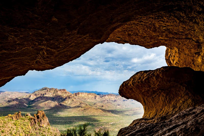 Wave Cave in Superstition Mountains Stock Photo Image of mountains