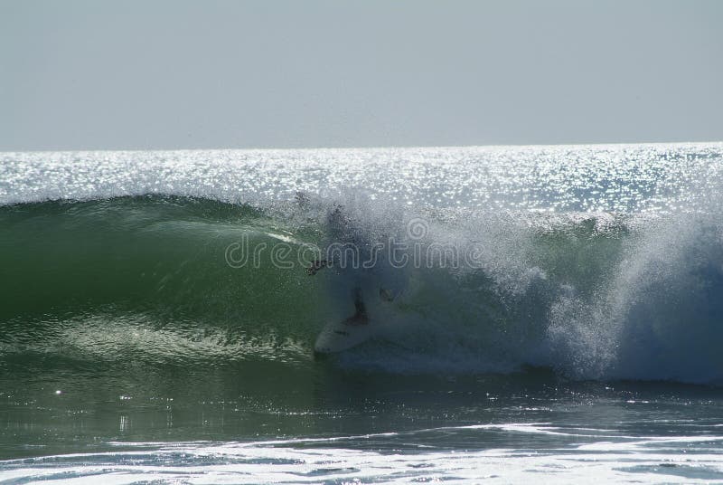 Wave crashing on beach