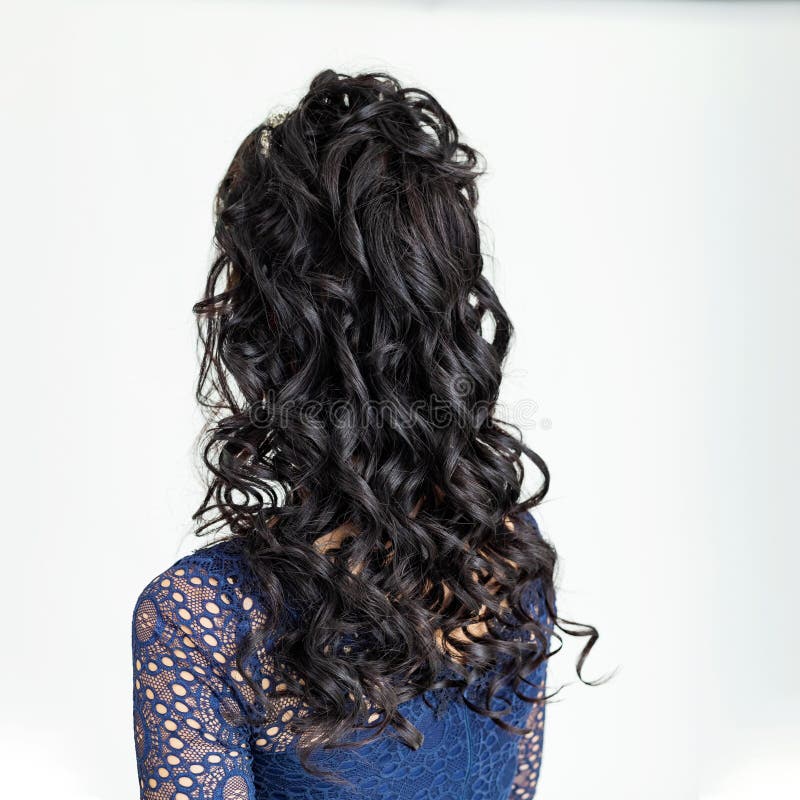 Wave Curls Hairstyle. Hairstyle on Brown Hair Woman with Long Hair on a White Background. Professional Hairdressing Services Stock Photo - Image of feminine, paint: 174081624 Wave Curls Hairstyle. Hairstyle on Brown Hair Woman with Long Hair on a White Background. Professional Hairdressing Services Stock Photo - Image of feminine, paint: 174081624
