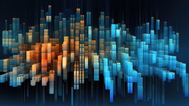 Wave data sorting matrix royalty free illustration