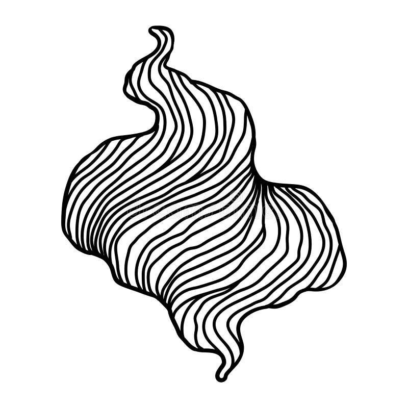 Wave line curl. Monochrome stripes black and white texture. Wavy abstract fur or hair. Wave line curl. Monochrome stripes black and white texture. Wavy abstract fur or hair.