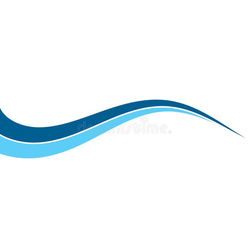Wave Line Vector Concept Illustration Stock Vector - Illustration of