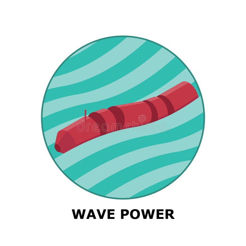 Wave Power, Renewable Energy Sources - Part 4 vector illustration Wave Power, Renewable Energy Sources - Part 4 vector illustration