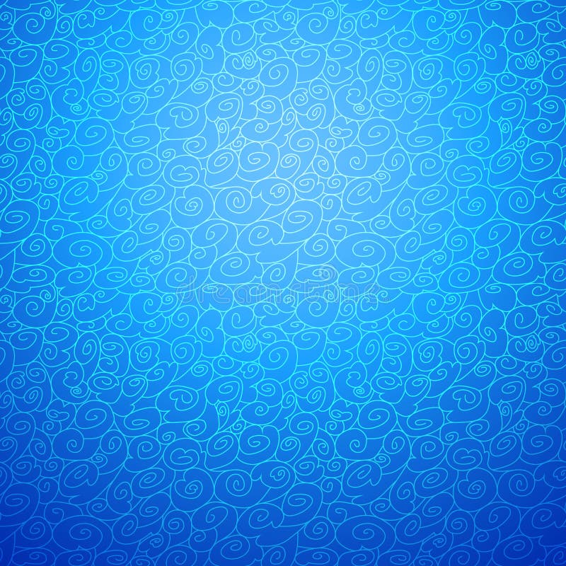 Wave Seamless Ornamental Background in Blue Color Stock Vector -  Illustration of poster, colorful: 32177099