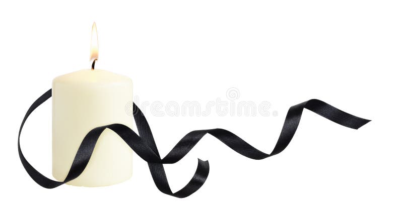 Waved Black Silk Ribbon Isolated on White Stock Image - Image of awareness,  mourning: 230571347
