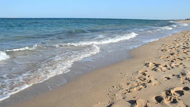 Waves breaking on tropical beach