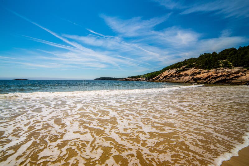 Waves coming in at Sand Beach, Acadia National Park, Maine, USA. Waves coming in at Sand Beach, Acadia National Park, Maine, USA