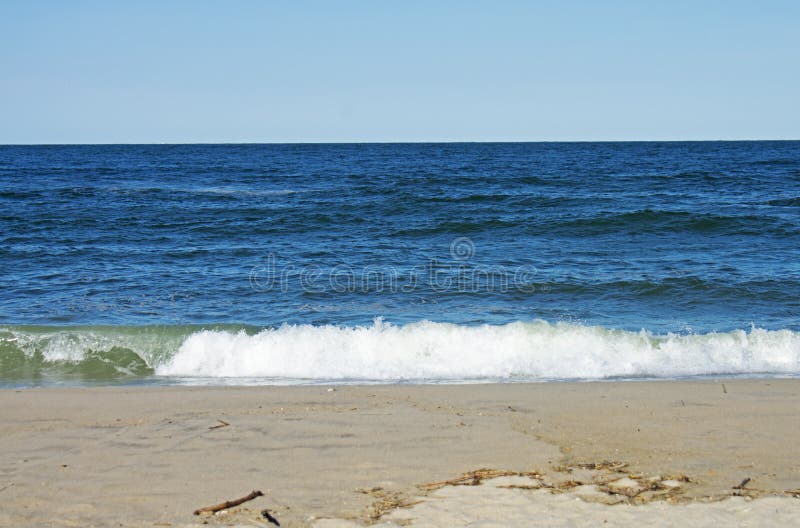 Waves Crash into Shore at Sandy Hook, NJ, Beach 16 Stock Photo Image