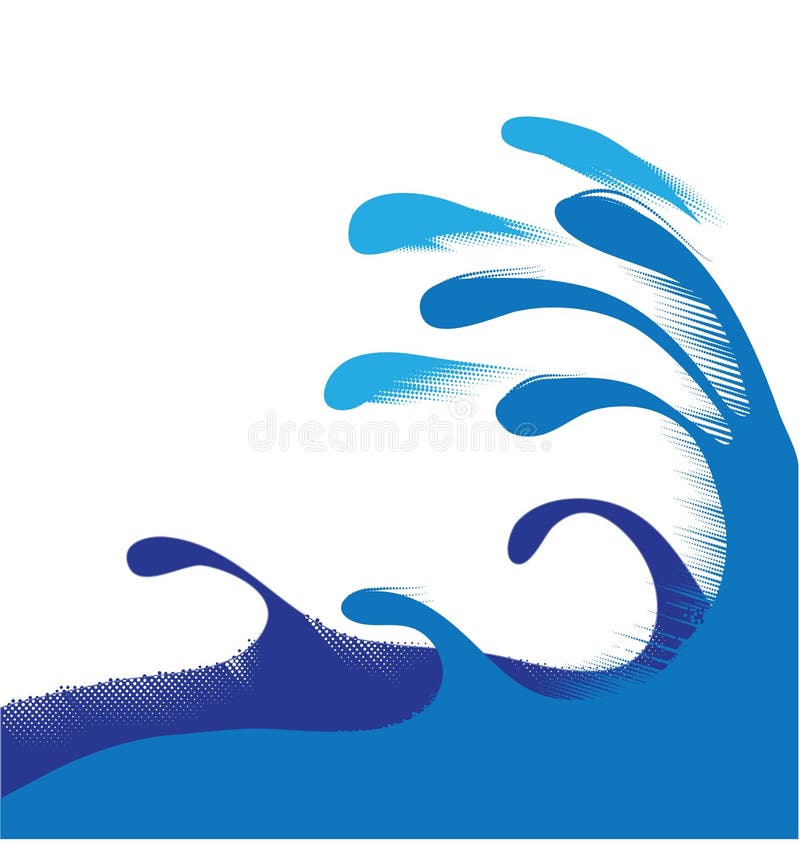 Waves halftone royalty free illustration