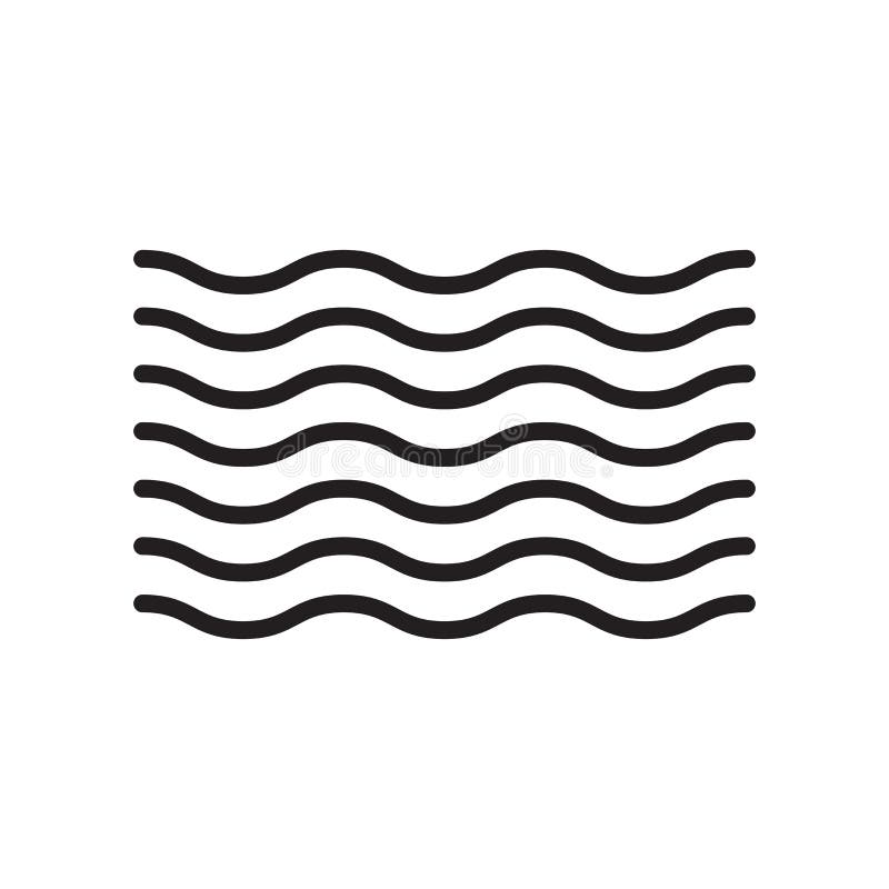 Waves Icon Vector Sign And Symbol Isolated On White Background Stock