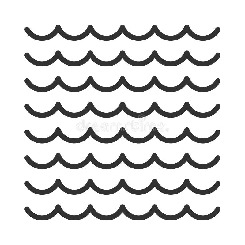 Waves outline icon