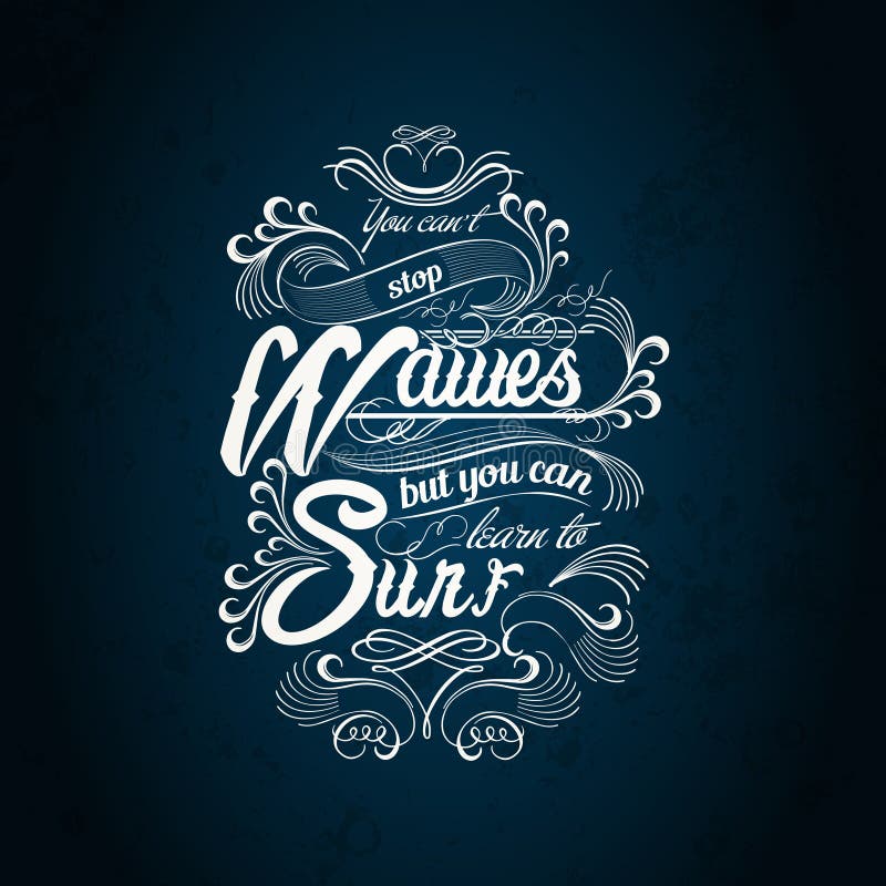 Waves Surf Typography Design Stock Vector Illustration Of Paradise Wave