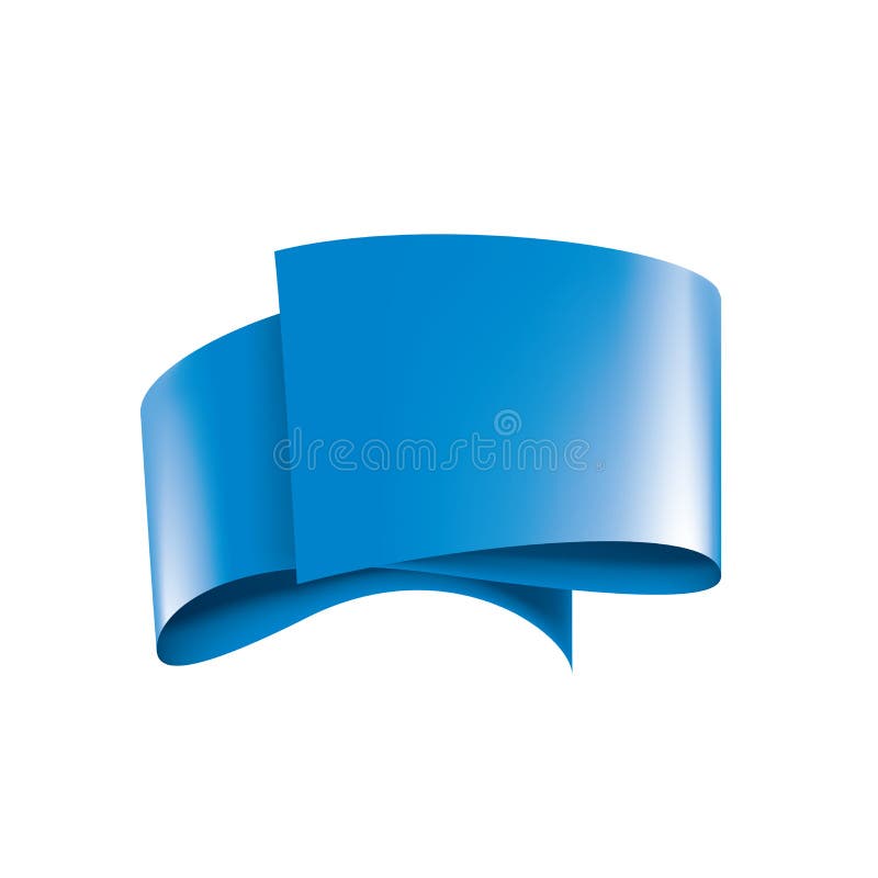 Waving the Blue Flag on a White Background Stock Vector Illustration of icon, satin 125517665