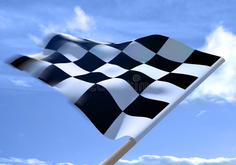 Download Waving a checkered flag stock image. Image of compete ...