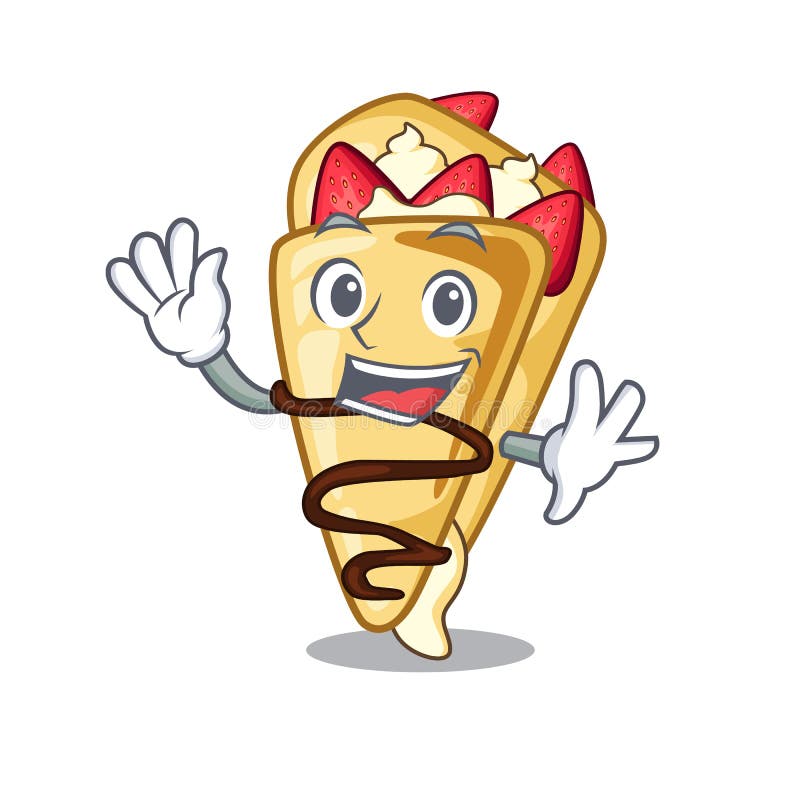 Waving Crepe with in the Cartoon Shape Stock Vector Illustration of