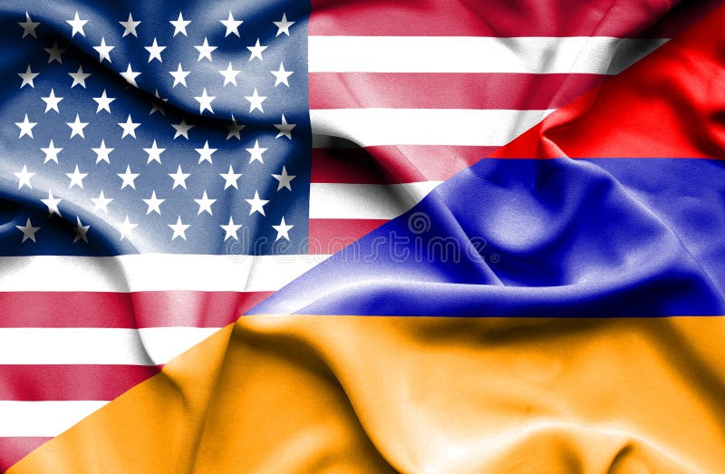American And Armenian Alliance And Friendship Stock Illustration