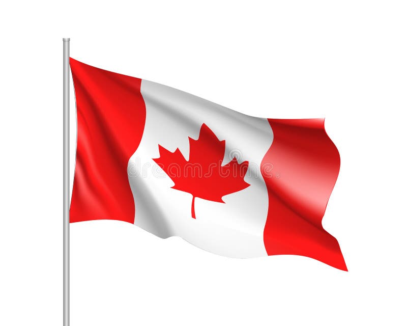 Waving flag of Canada royalty free illustration Waving flag of Canada royalty free illustration