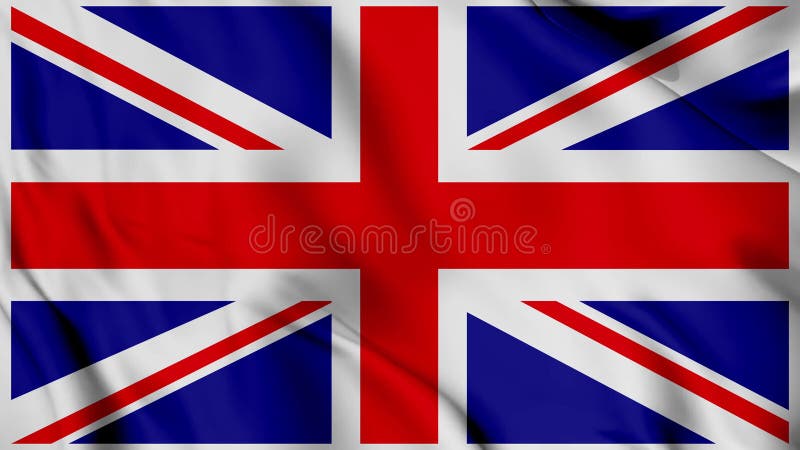 Waving flag of England sign animated.