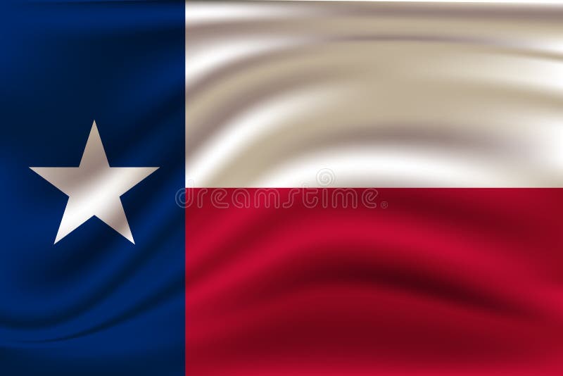 texas state flag waving clipart