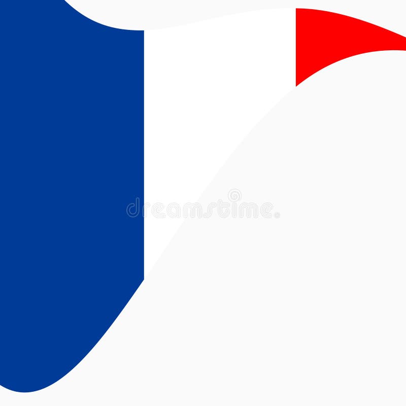 Waving Flag of France on a white background. stock illustration Waving Flag of France on a white background. stock illustration