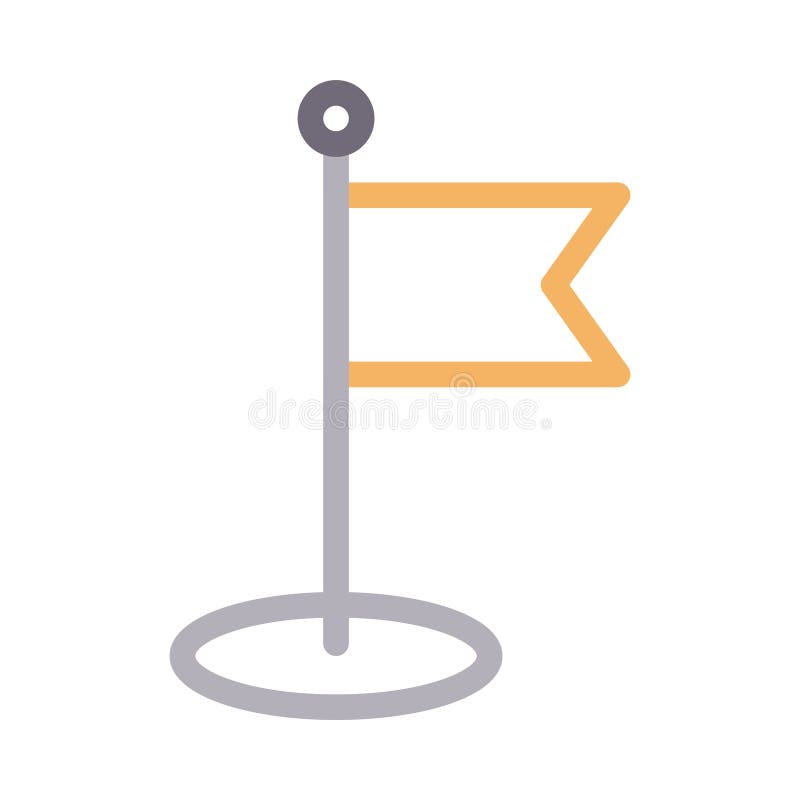 Waving colour line vector icon stock illustration.