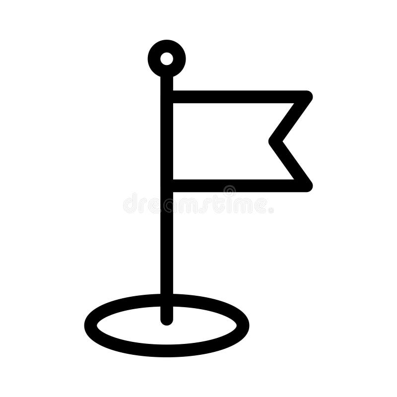 Waving thin line vector icon vector illustration.