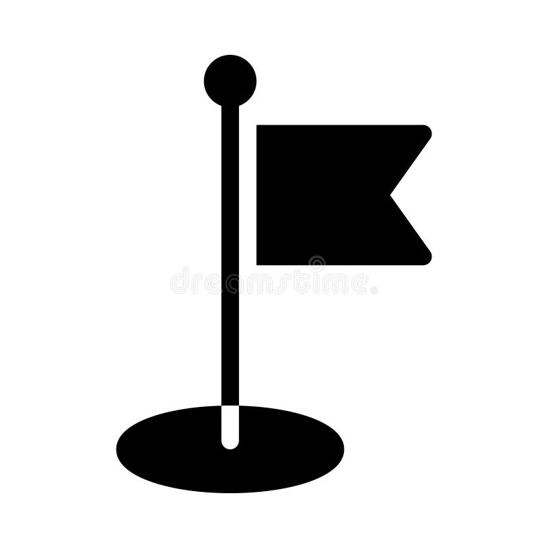 Waving glyph flat vector icon royalty free illustration.
