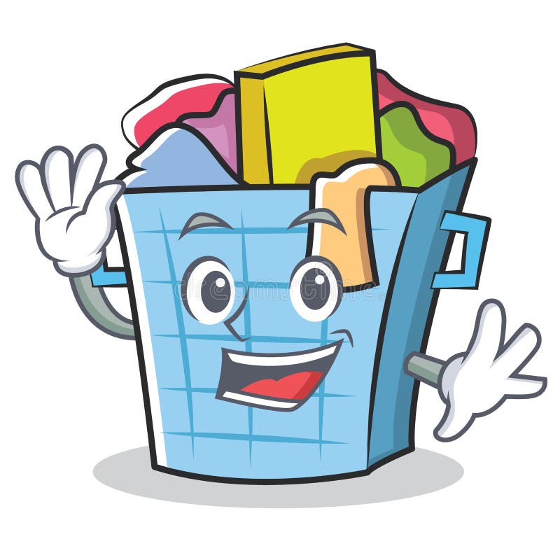 Waving Laundry Basket Character Cartoon Stock Vector - Illustration of laundry, funny: 102185497 Waving Laundry Basket Character Cartoon Stock Vector - Illustration of laundry, funny: 102185497