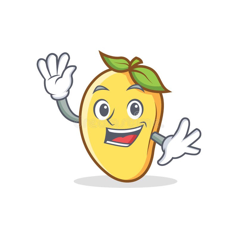 Waving Mango Tree in the Cartoon Shape Stock Vector - Illustration of ...