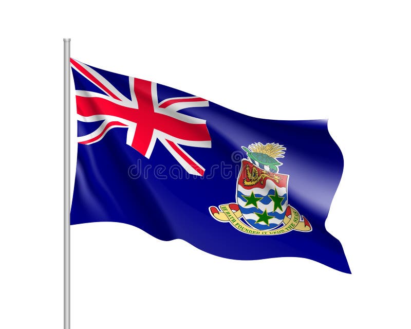 Flag Of Flag Of The Cayman Islands - Tax Haven Stock Illustration ...