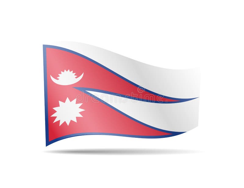 Download Nepal Flag Waving Vector Illustration On White Background ...