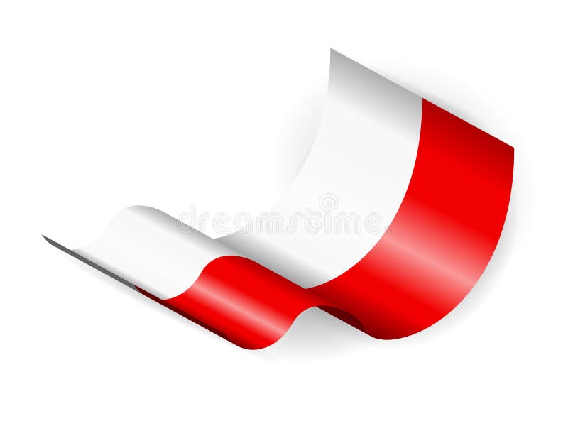 Waving Poland flag vector illustration