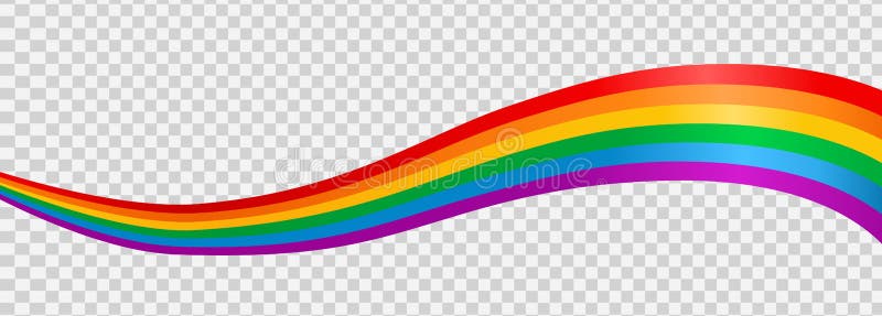 Waving Rainbow LGBT Flag Isolated on Png or Transparent Background, Symbol  of LGBT Gay Pride,vector Illustration Stock Vector - Illustration of  beautiful, design: 221005810