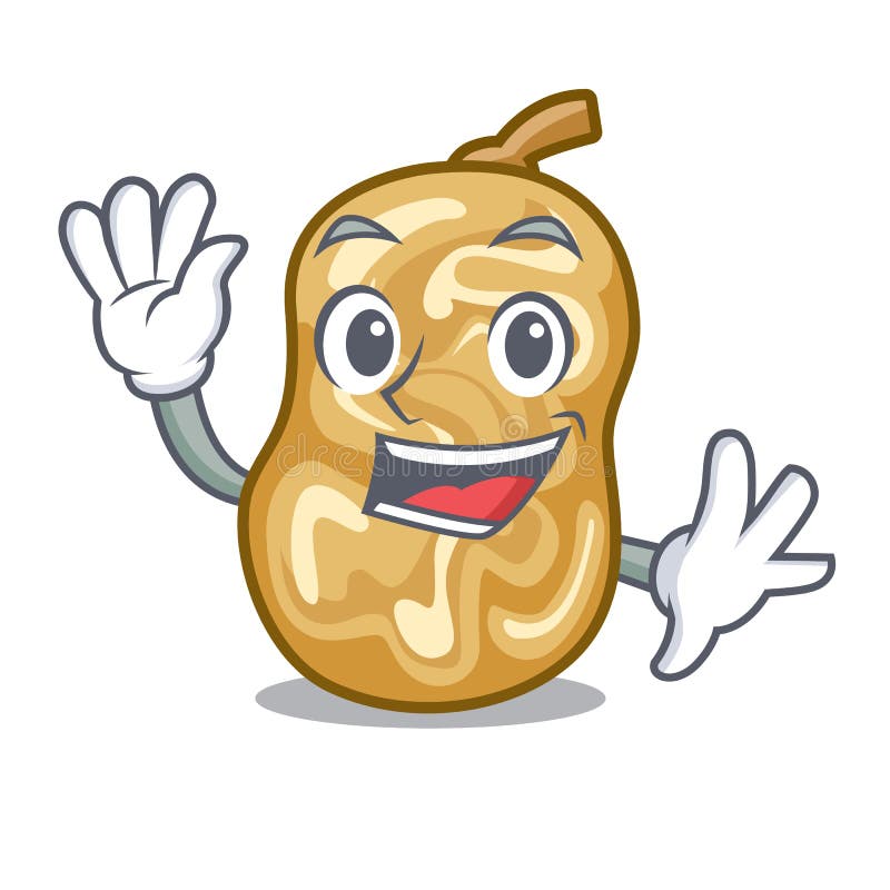 Waving Raisins Isolated with in the Mascot Stock Vector Illustration