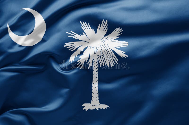 Waving State flag of South Carolina - Verenigde Staten van Amerika