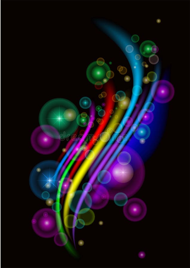 Wavy abstract bright colorful background stock illustration