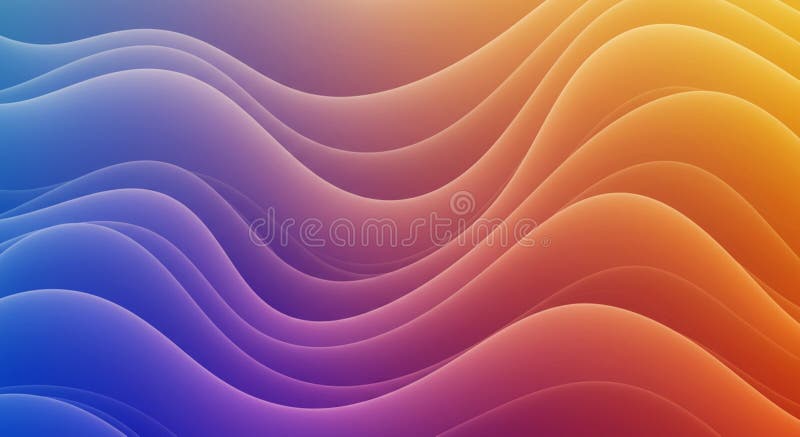 Wavy abstract design featuring smooth, layered curves flowing horizontally. vector illustration