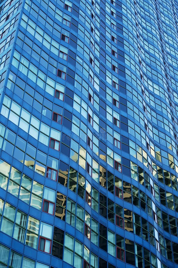 Download Wavy Blue Building stock photo. Image of floors, motels - 107574