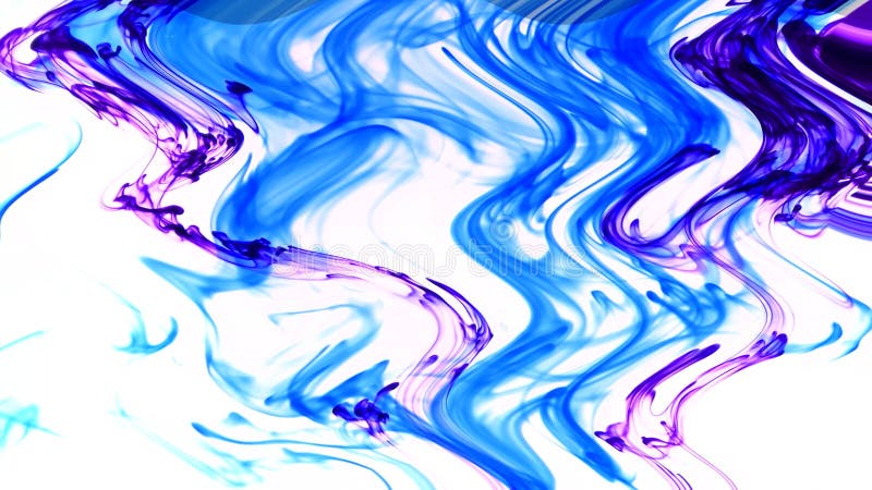 Wavy Blue Rauch Wasserfarbe verschüttete Rippelfarbe abstrakter heller Hintergrund