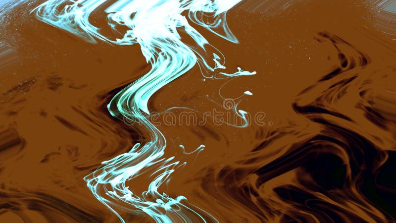 Wavy brauner Rauch Wasserfarbe verschüttete Rippelfarbe abstrakter heller Hintergrund