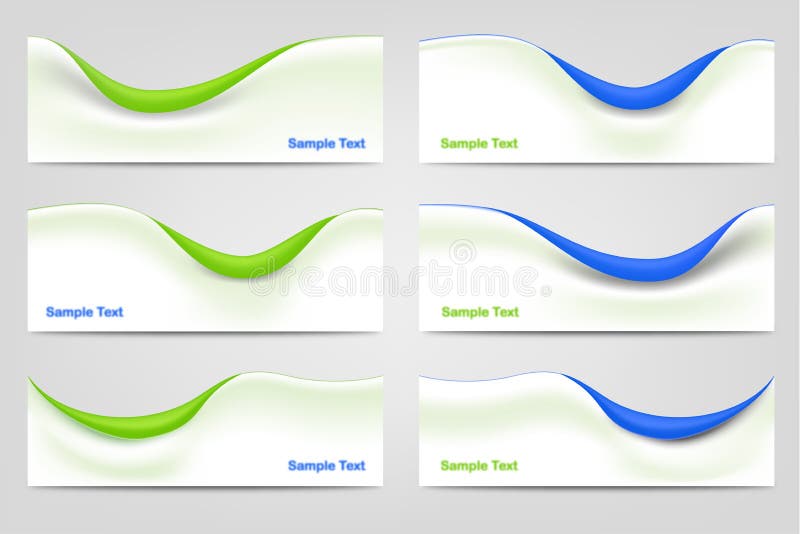 Wavy Business Templates vector illustration