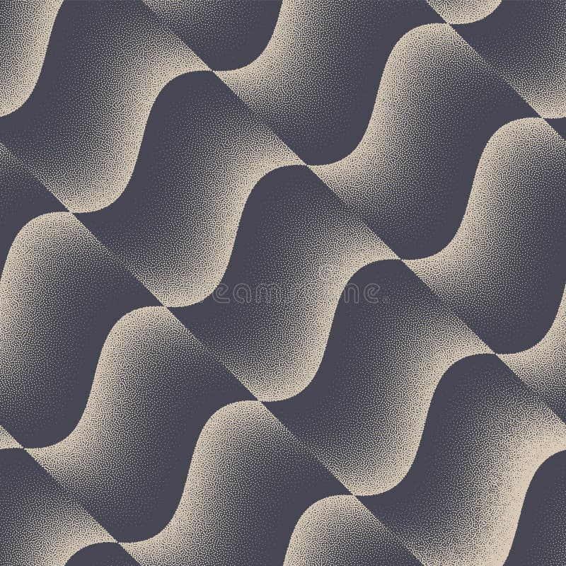 Wavy Checkered Tilt Structure Dotted Seamless Pattern Vector Abstract