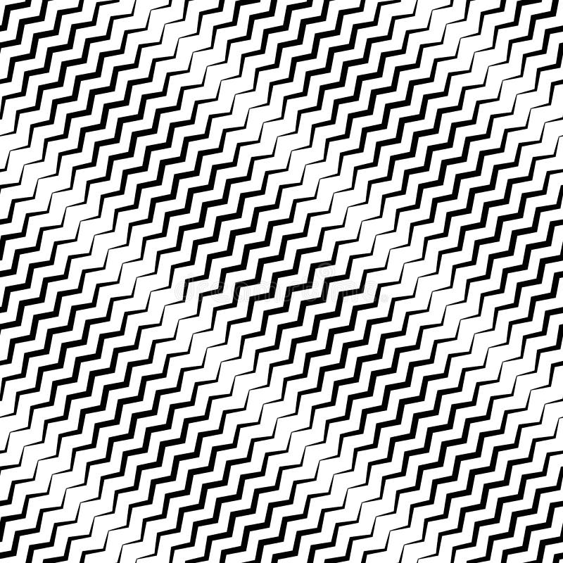 Wavy Diagonal Parallel Lines. Seamless, Repeatable Monochrome Pa Stock
