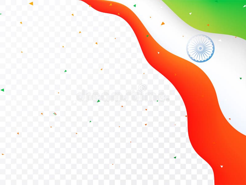 Wavy Indian Flag on Png Background. Stock Illustration - Illustration of  democratic, january: 135206559