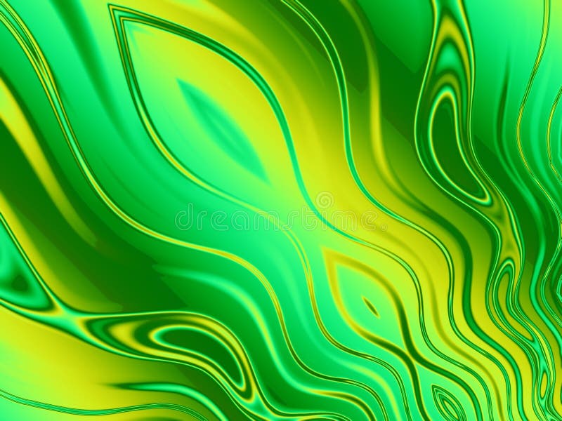 Wavy Lines in Green And Yellow