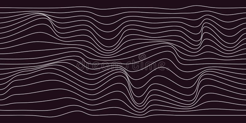 Wavy modern 3d abstract geometric background. Optical art or optical illusion. Colorful vector pattern. vector illustration